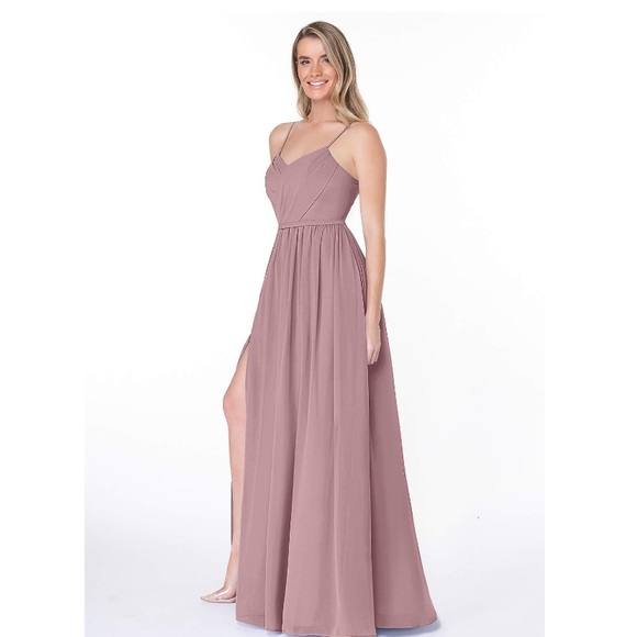 Azazie Cora Dusty Rose Bridesmaid Dress - Picture 4 of 11